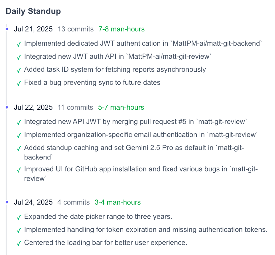 Daily Standup Preview Desktop