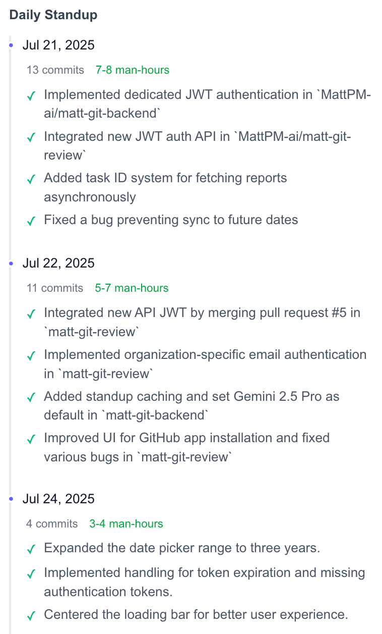 Daily Standup Preview
