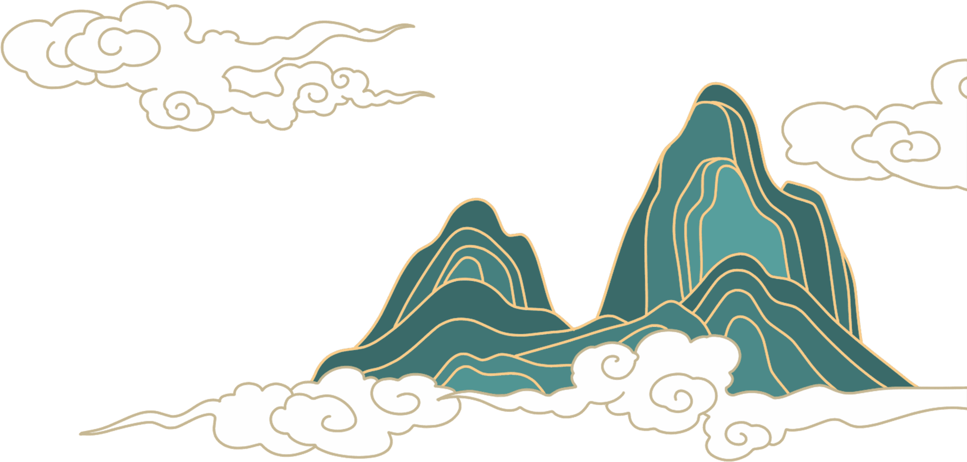 Decorative mountain