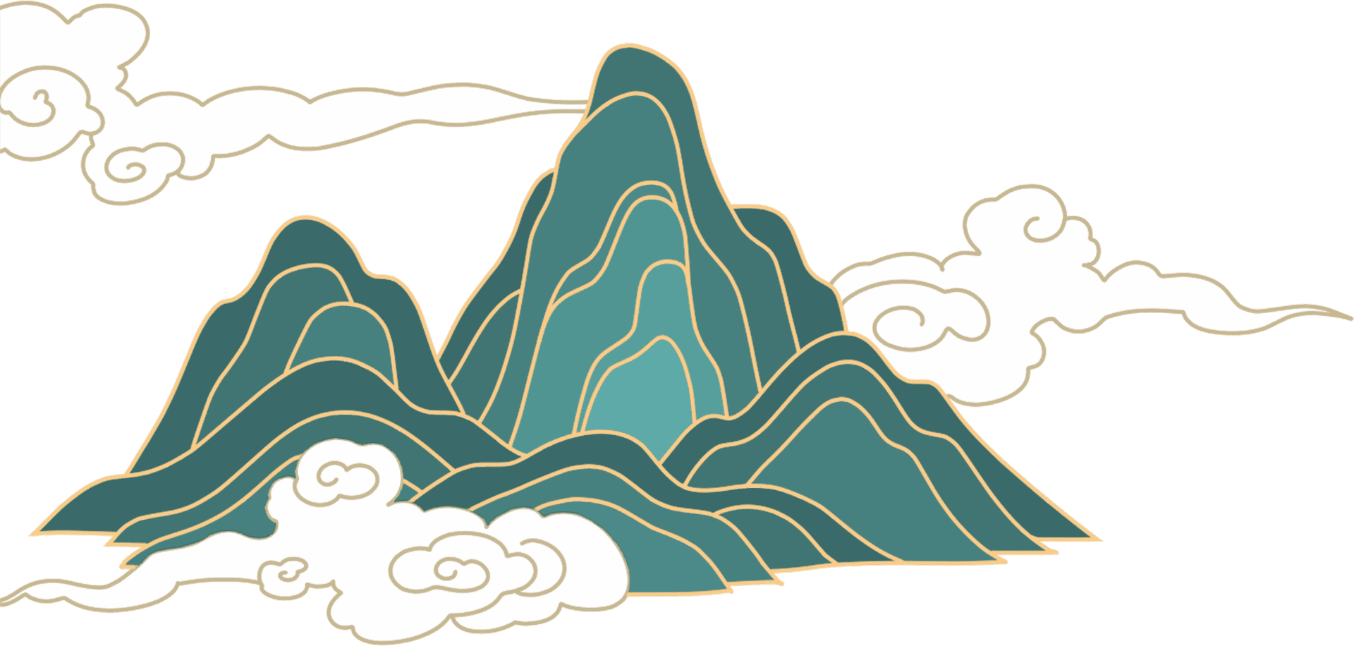Decorative mountain
